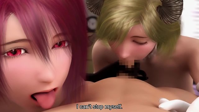 Devil’s Job – Two succubus are summoned for 3D hentai threesome