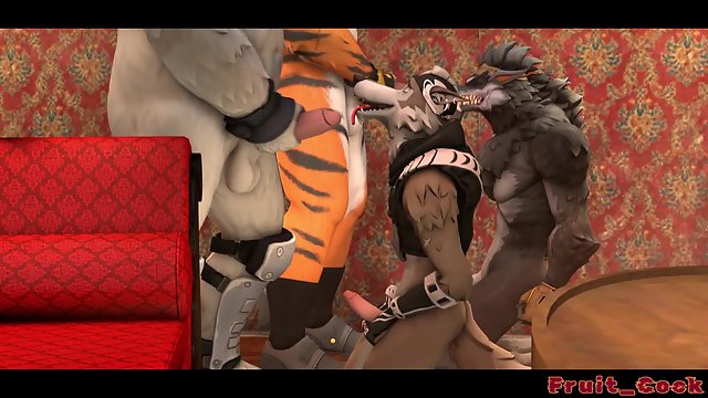 Ransom – Furry Fortnite gays have an ass fucking and facial foursome